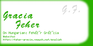 gracia feher business card